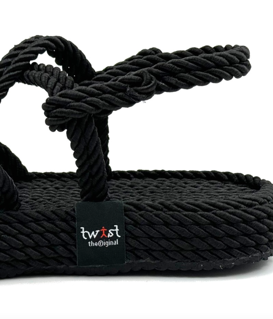 ROPE SANDAL - BLACK